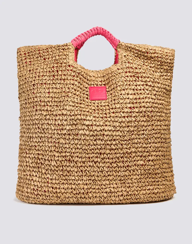 SUNDEK BORSA LAI MAXI IN PAPER EFFETTO PAGLIA CON MANICO AW825ABPA100 A7001