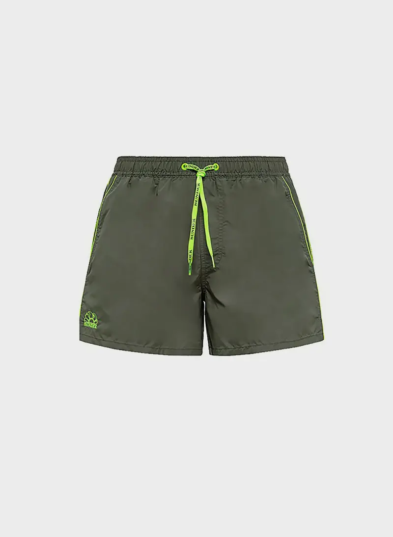 SUNDEK BOXER MARE COLTRANE CON PROFILI A CONTRASTO SU FIANCHI E TASCHE JR B700BDTA100 A5101