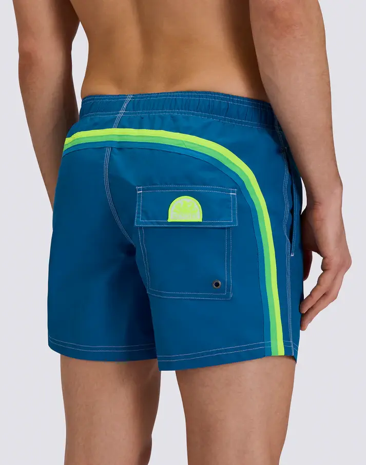 SUNDEK BOXER MARE CON ARCOBALENO E TASCHINO SUL RETRO UOMO M504BDTA100 A9701