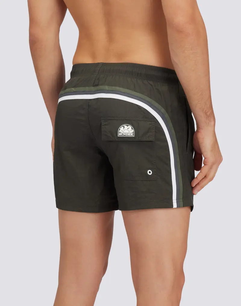 SUNDEK BOXER MARE EFFETTO STROPICCIATO CON DETTAGLIO ARCOBALENO SUL RETRO UOMO M504BDN5100 55101