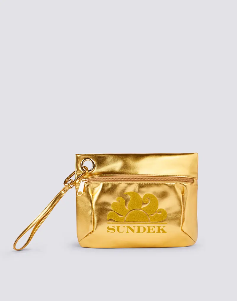 SUNDEK POCHETTE CLUTCH LAMINATA CON LOGO AW416ABPU7LA A75LA