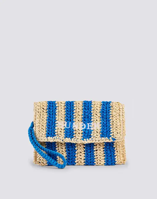 SUNDEK POCHETTE IZUMI IN PAGLIA CON SCRITTA AW742ABPA100 00100