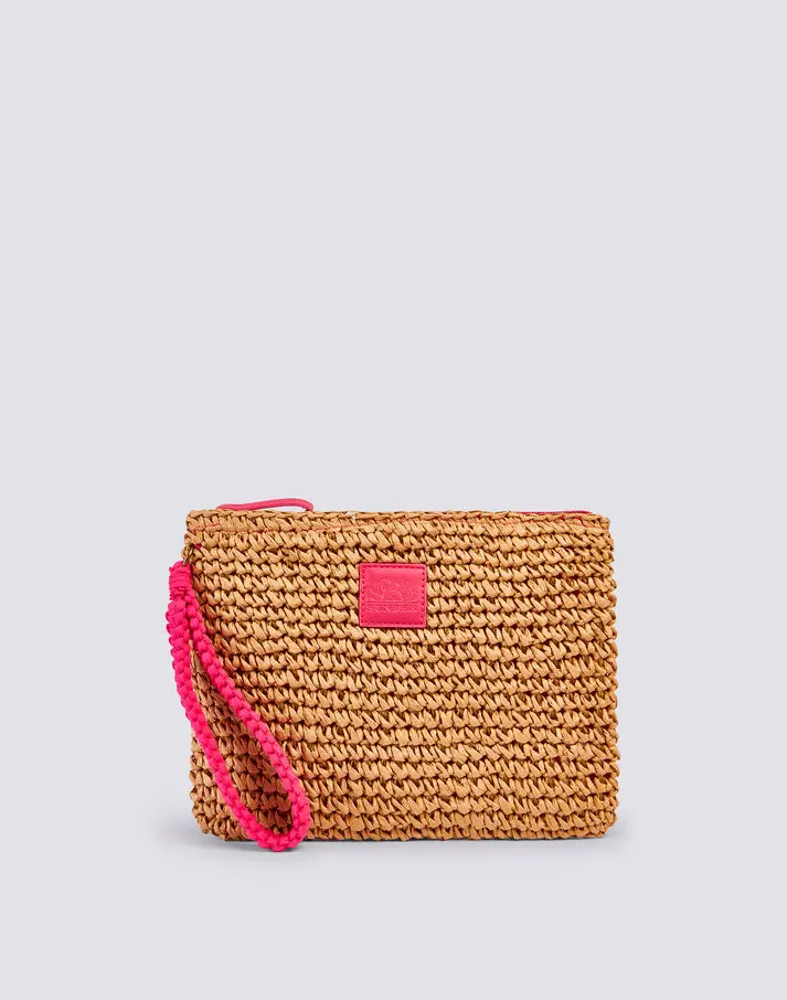 SUNDEK POCHETTE LAI IN PAGLIA CON LOGO AW740ABPA100 86700