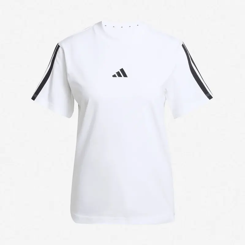 T-SHIRT ADIDAS ESSENTIALS SINGLE JERSEY 3-STRIPES DONNA BIANCA JM2394