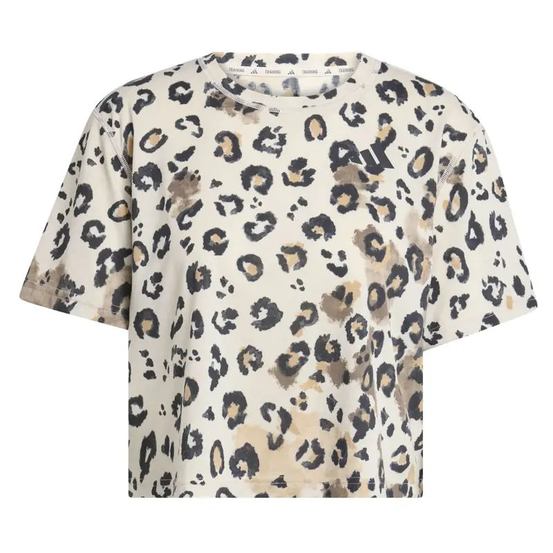 T-SHIRT ADIDAS WORKOUT ESSENTIALS TEE PRINT ANIMALIER CORTA DONNA