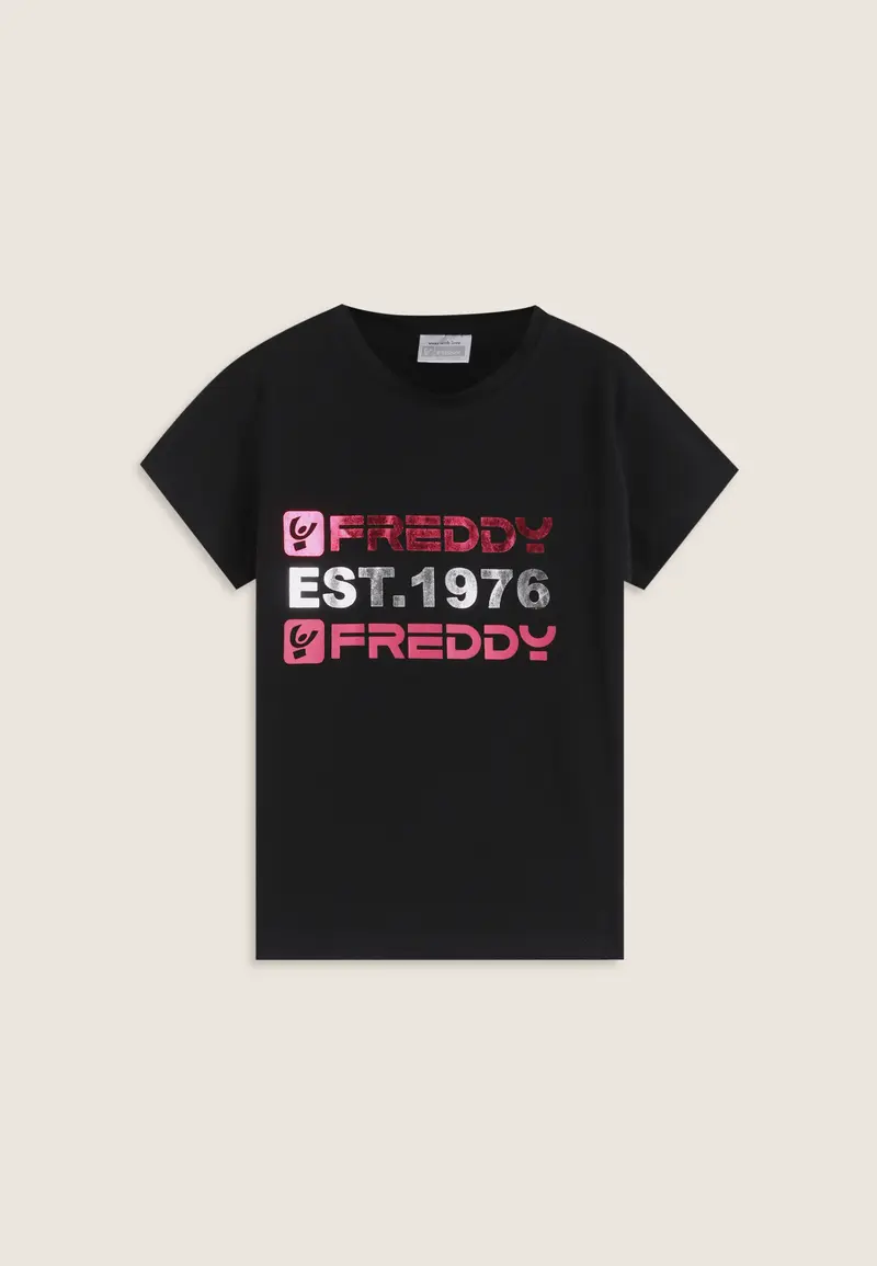 T-shirt Bambina Regular Fit con Maxi Stampa FREDDY