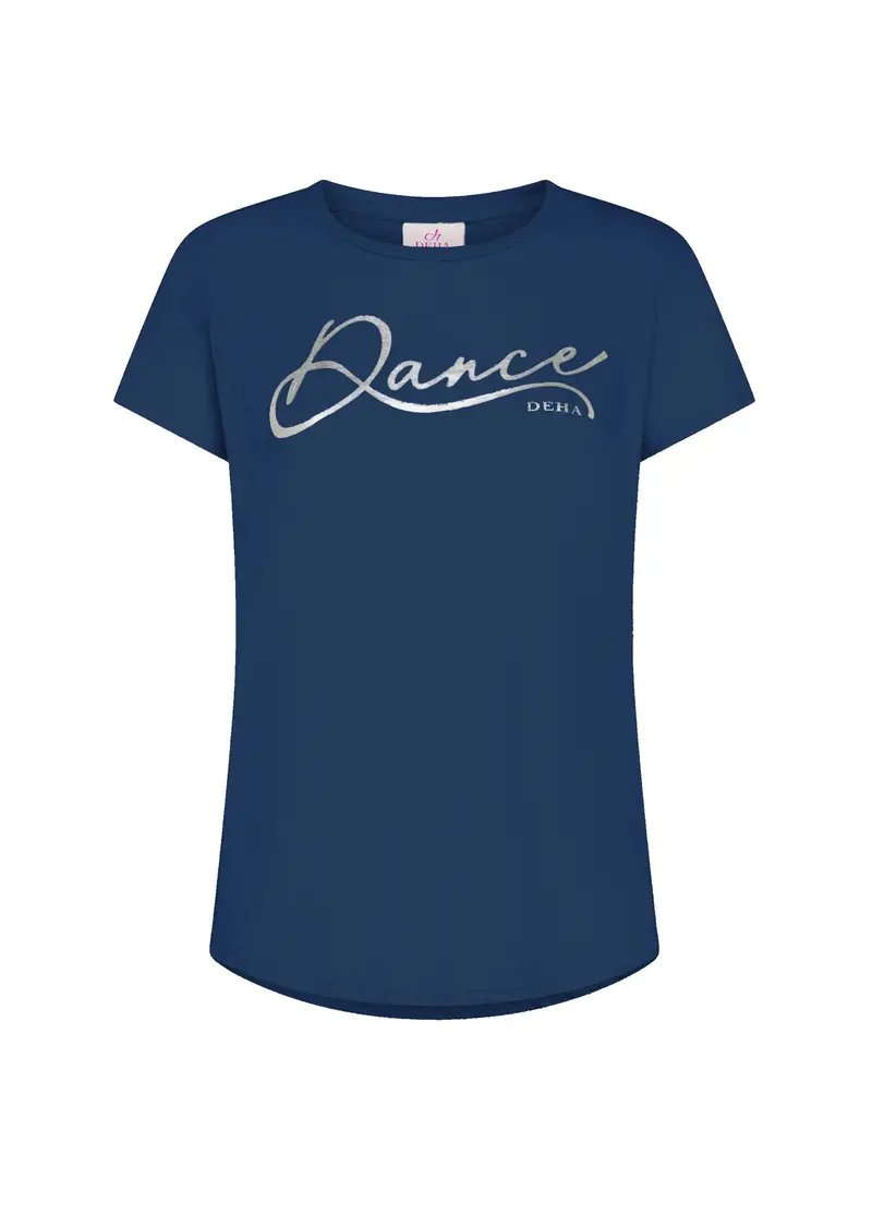 T-SHIRT CON STAMPA IN COTONE FLAMMÉ BLU