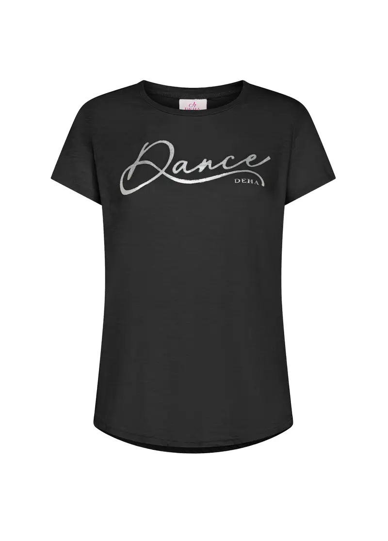 T-SHIRT CON STAMPA IN COTONE FLAMMÉ NERO
