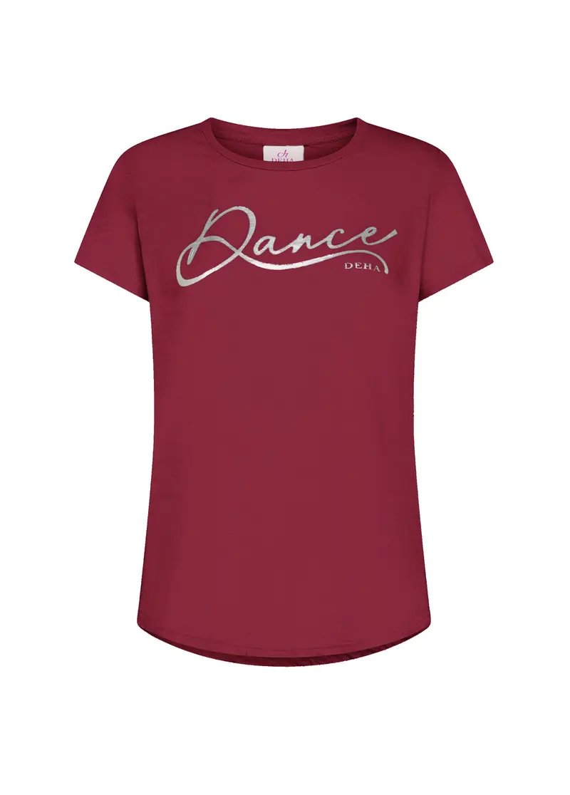 T-SHIRT CON STAMPA IN COTONE FLAMMÉ ROSSO