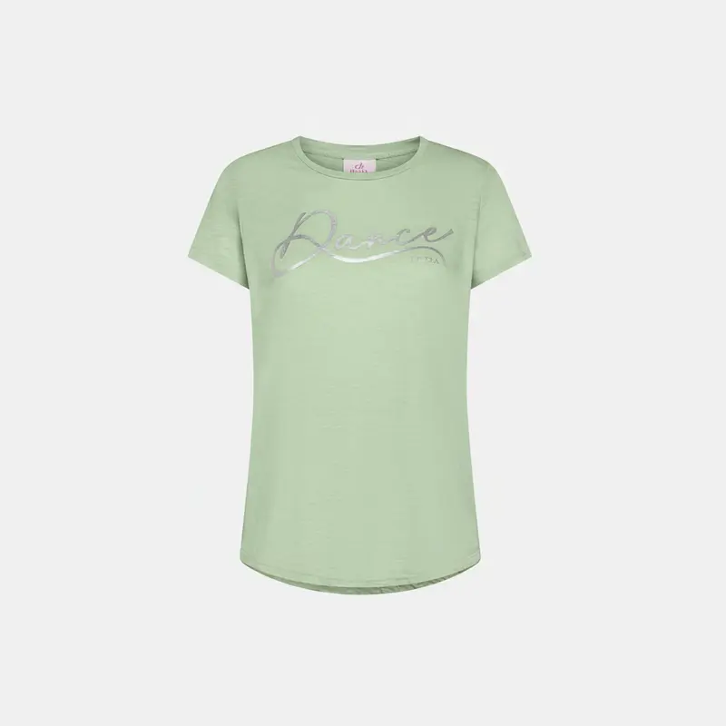 T-SHIRT CON STAMPA IN COTONE FLAMMÉ VERDE