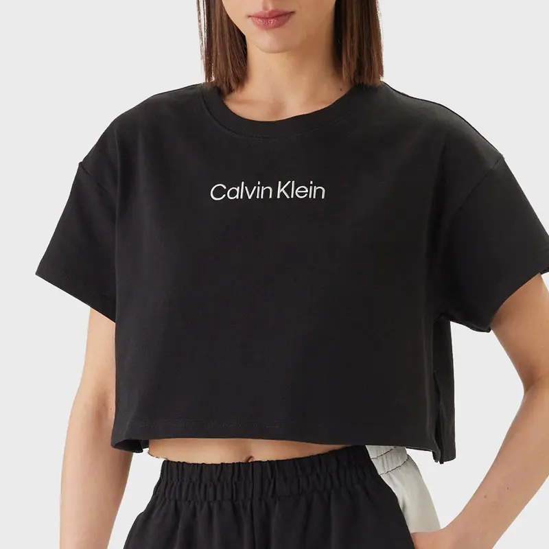T-SHIRT CROP TOP CALVIN KLEIN CON LOGO