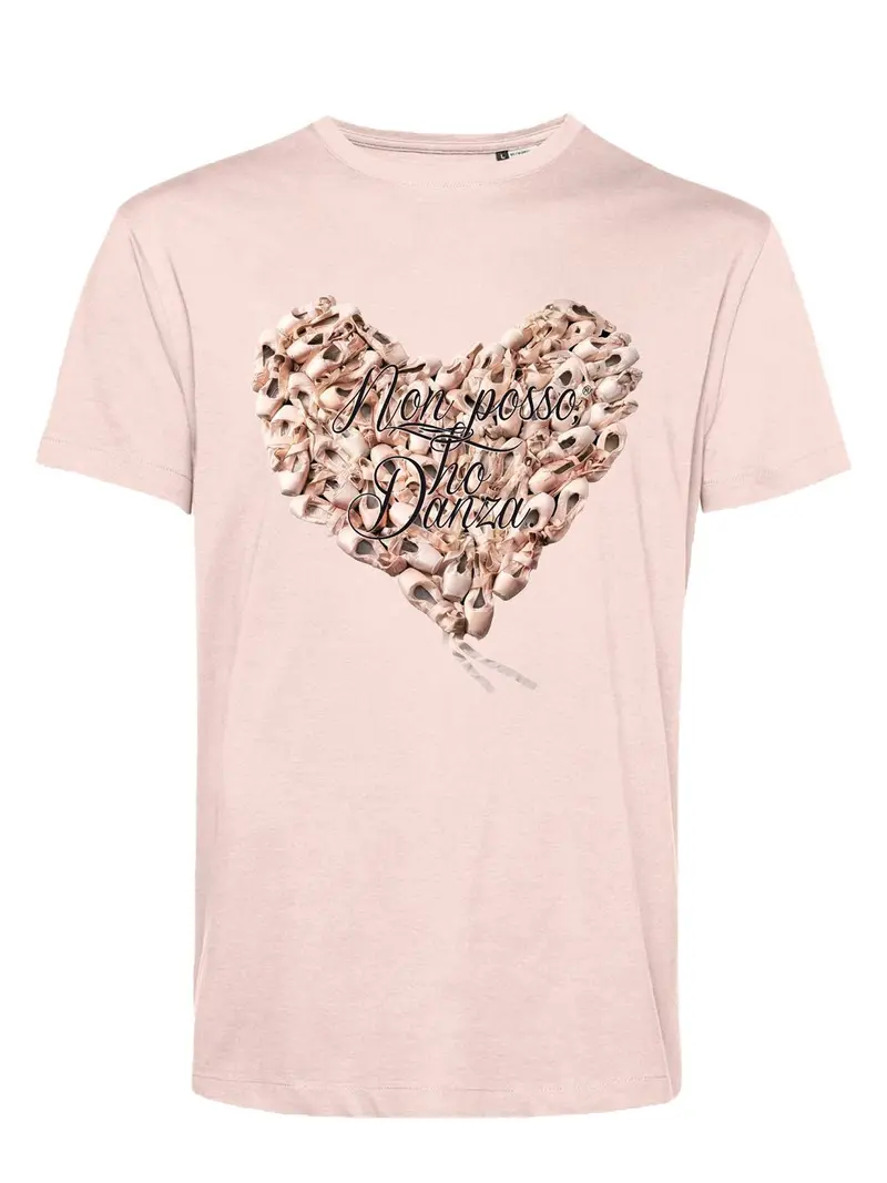 T-SHIRT CUORE KID BLACK & SOFT PINK