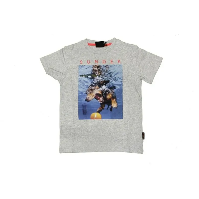 T-shirt da bambino Sundek colore grigio