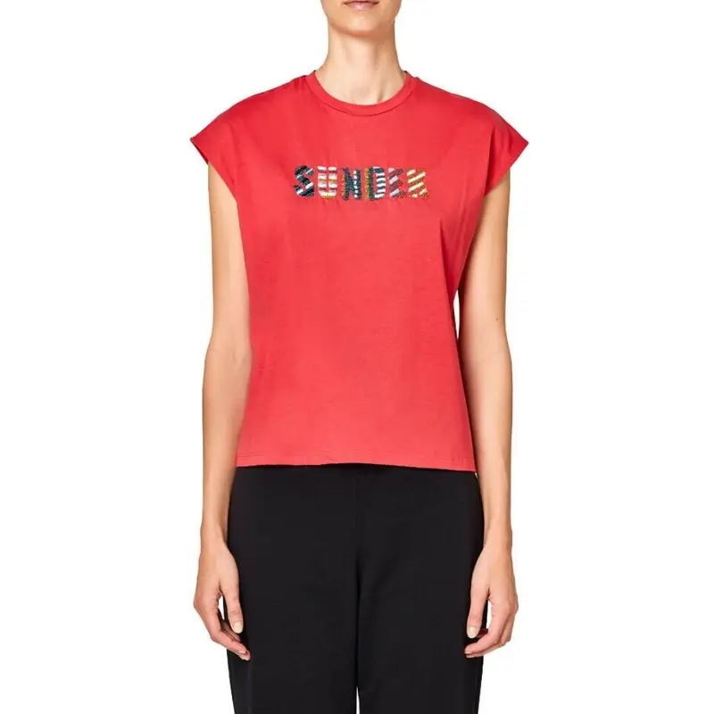 T-shirt da donna Sundek colore corallo