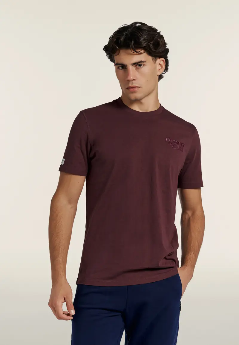 T-shirt da Uomo Regular Fit in Jersey di Cotone