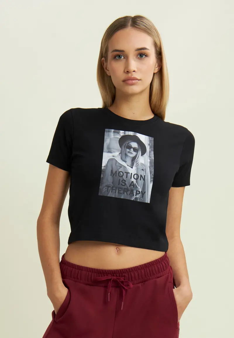 T-shirt donna regular con stampa fotografica