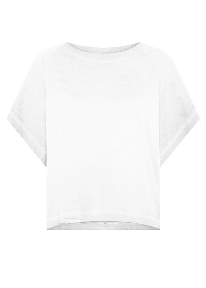 T-SHIRT EFFETTO SFUMATO IN COTONE ORGANICO BIANCO