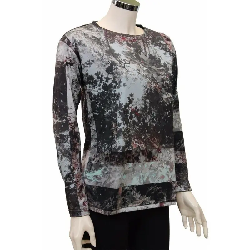 T-shirt girocollo da donna Forza 9 fantasia bosco