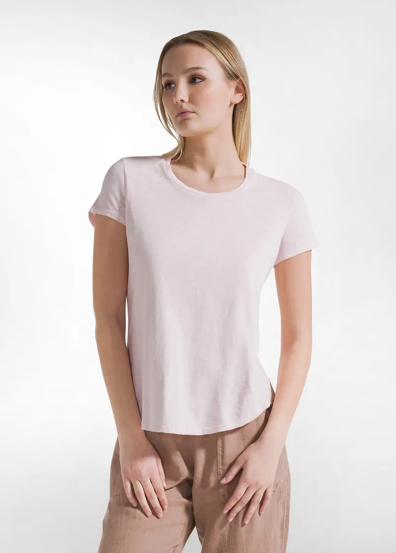 T-SHIRT IN COTONE FLAMMÈ ROSA
