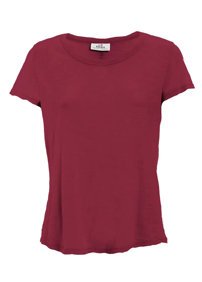 T-SHIRT IN COTONE FLAMMÈ ROSSO