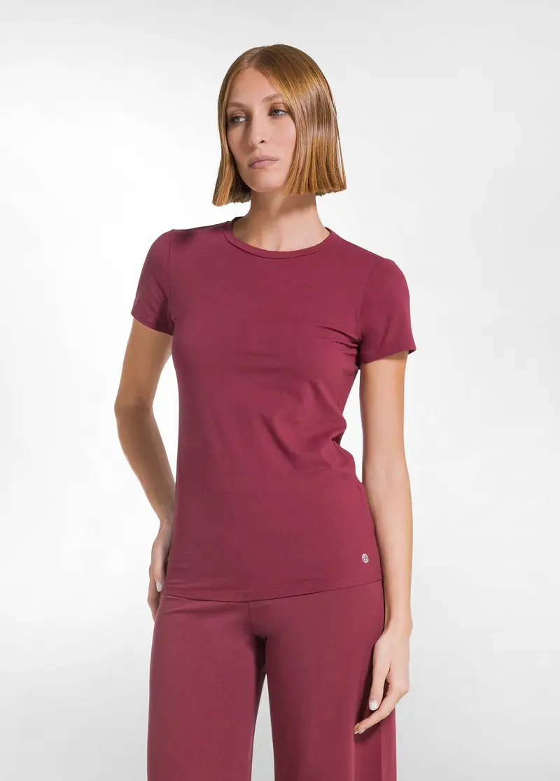 T-SHIRT IN COTONE ORGANICO ROSSO