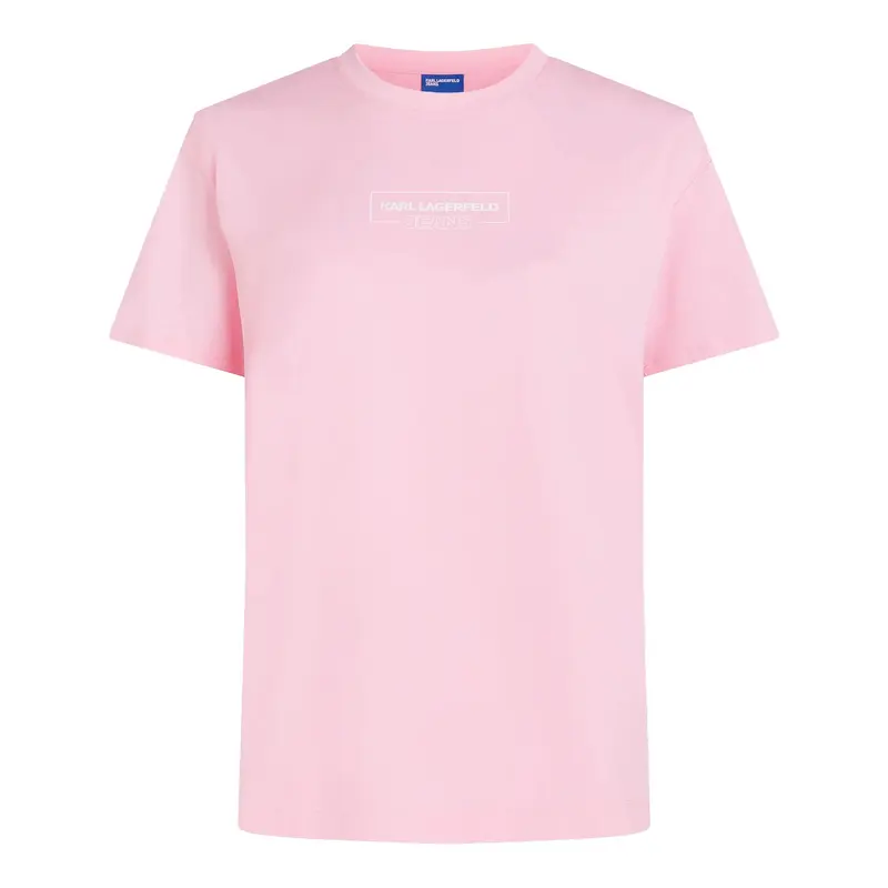 T-SHIRT KARL LAGERFELD JEANS LOGO GRAPHIC PINK