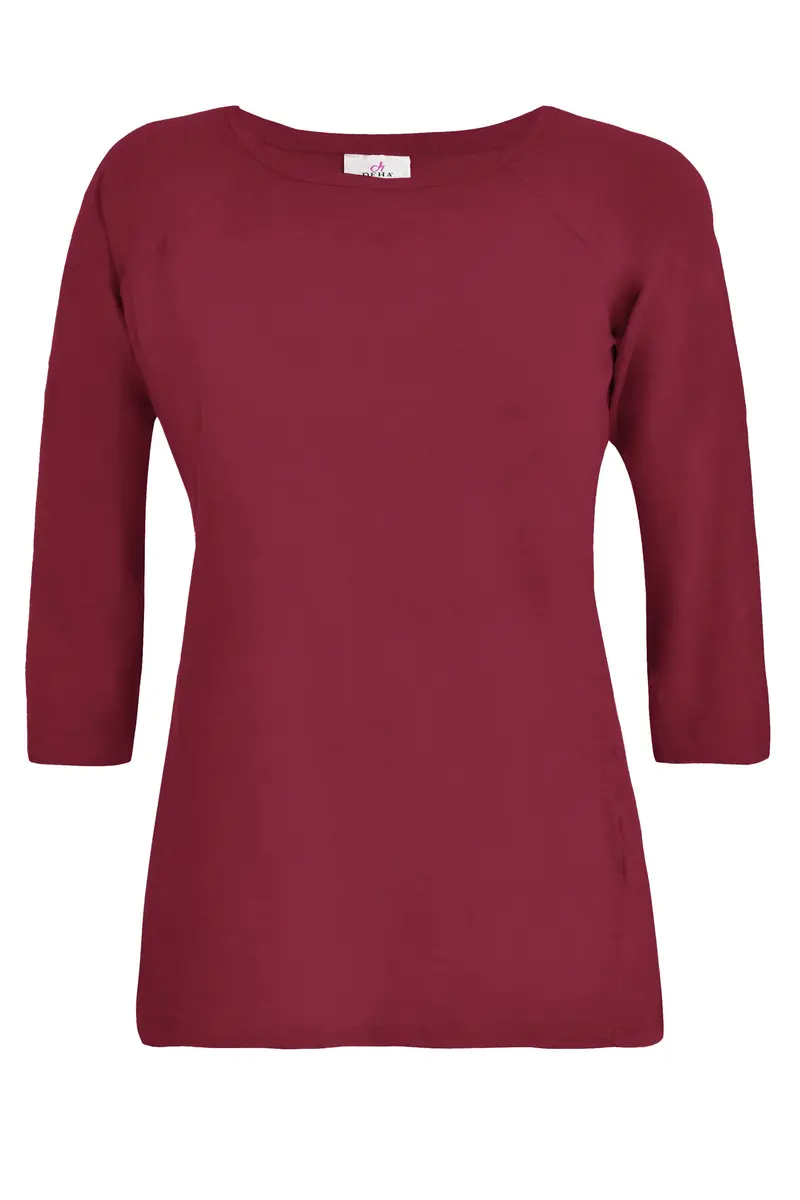 T-SHIRT MANICA 3/4 IN JERSEY FIAMMATO ROSSO
