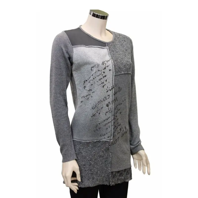 T-shirt manica lunga da donna Forza 9 colore grigio