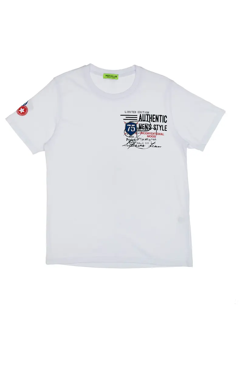T-Shirt Max Dillan Man086 Bianca