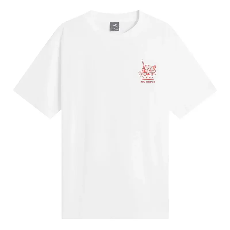 T-SHIRT NEW BALANCE RAMEN UOMO BIANCA CON STAMPA