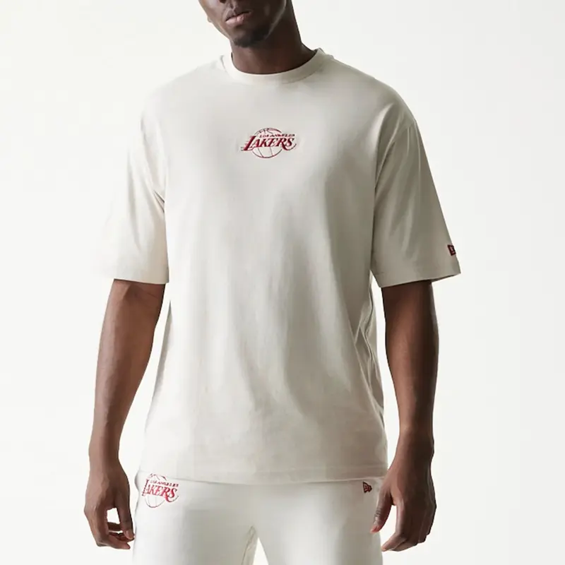 T-SHIRT NEW ERA NBA LEAGUE ESSENTIAL OVERSIZED LAKERS NERO 60771516