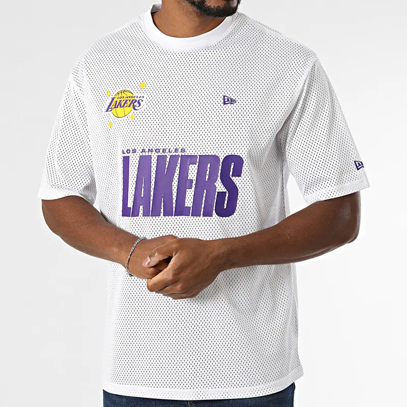 T-SHIRT NEW ERA NBA PLAYER GRAPHIC OVERSIZE LAKERS BIANCA 60771594