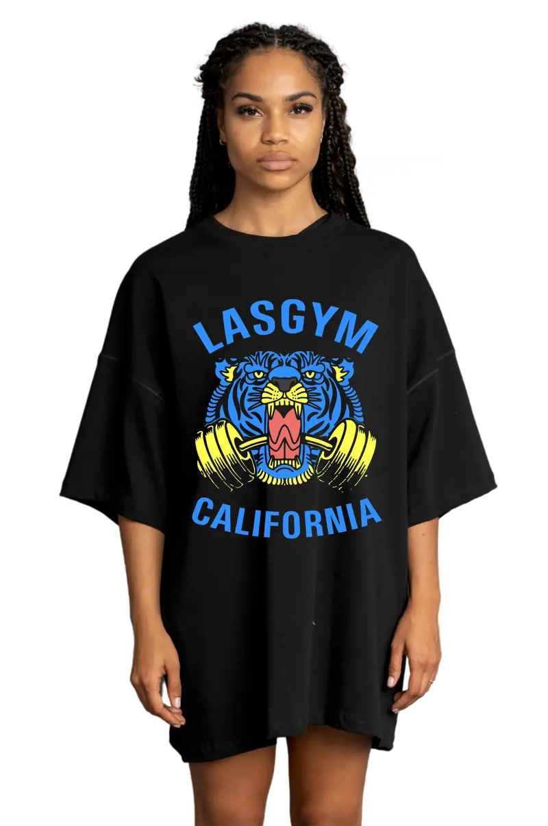 T-shirt Oversize OLD TIGER BLUE UNISEX