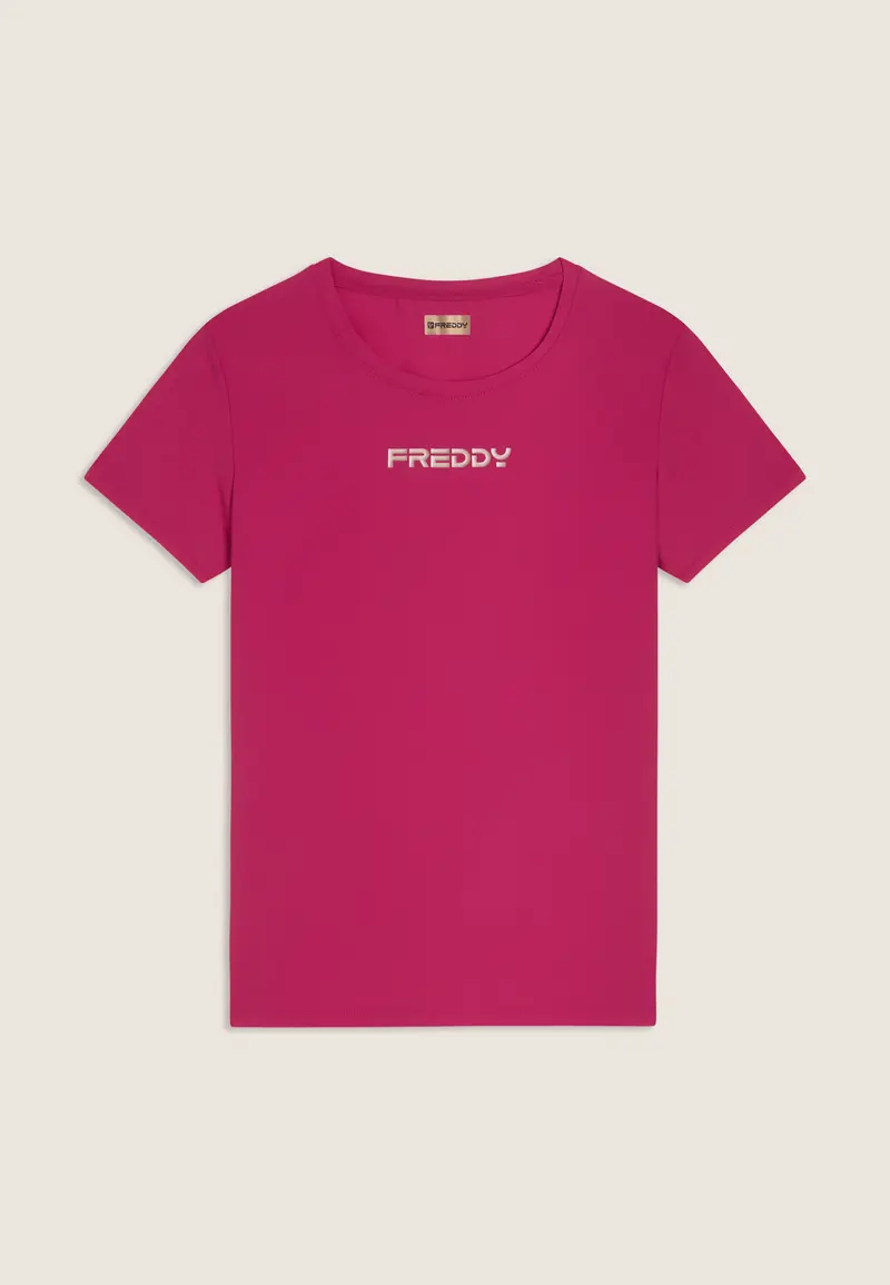 T-shirt regular in tessuto tecnico leggero
