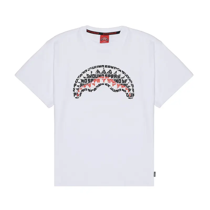 T-SHIRT SPRAYGROUND INFINITY SHARK BIANCA UOMO