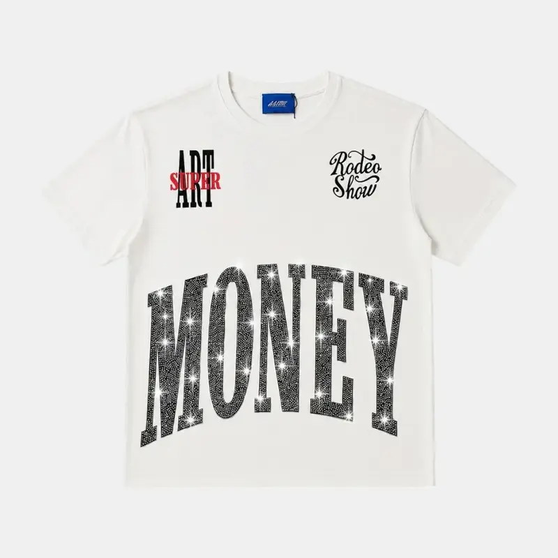 T-SHIRT UOMO ART SUPER MONEY CRAZY BULL STRASS