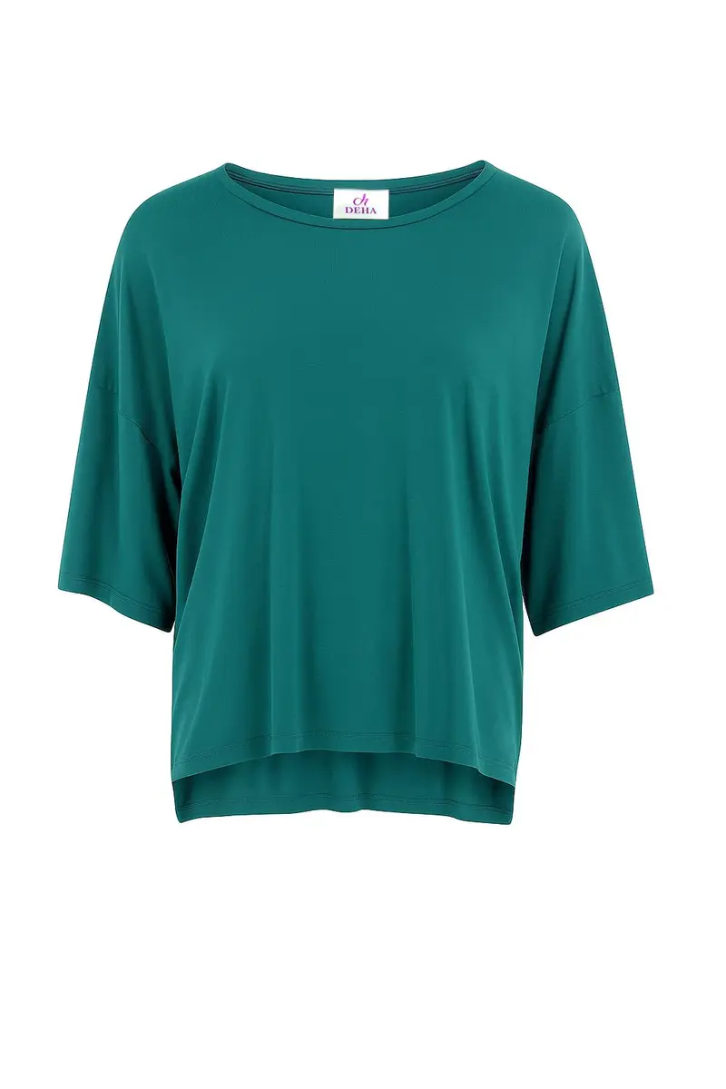 T-SHIRT YOGA OVERSIZE TINTA UNITA VERDE