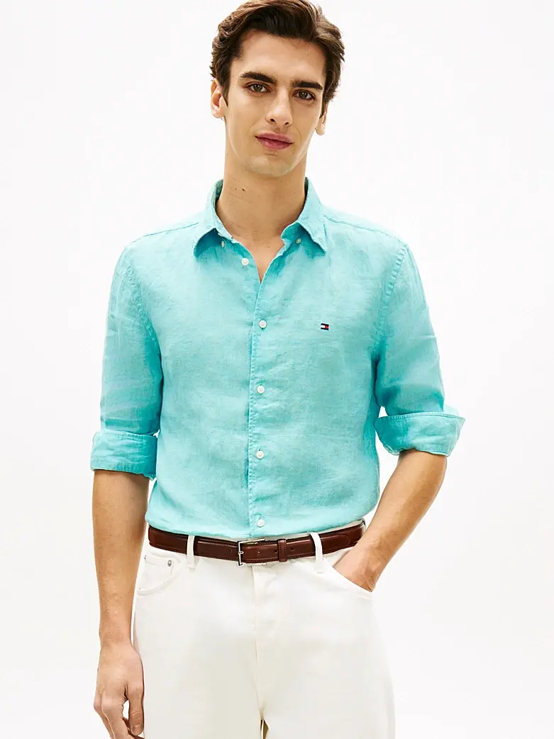 TOMMY HILFIGER CAMICIA UOMO TESSUTO LINO MW41530 CSR