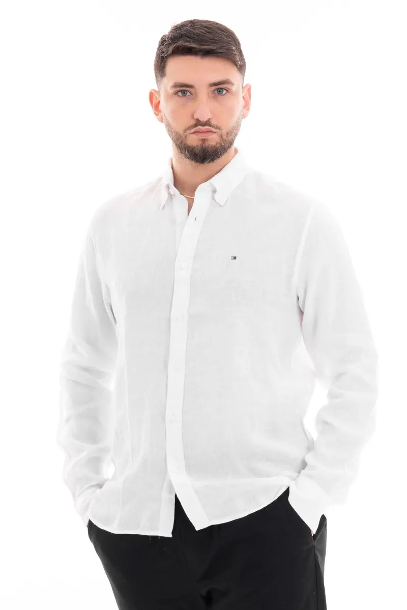 TOMMY HILFIGER M CAMICIA PIGMENT DYED SOLID REGULAR FIT MW34602 YCF