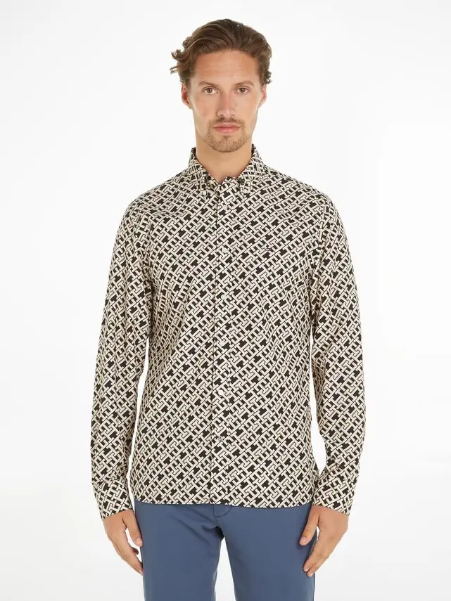 TOMMY HILFIGER M CAMICIA SMALL MONOGRAM REGULAR FIT MW34233 0GJ