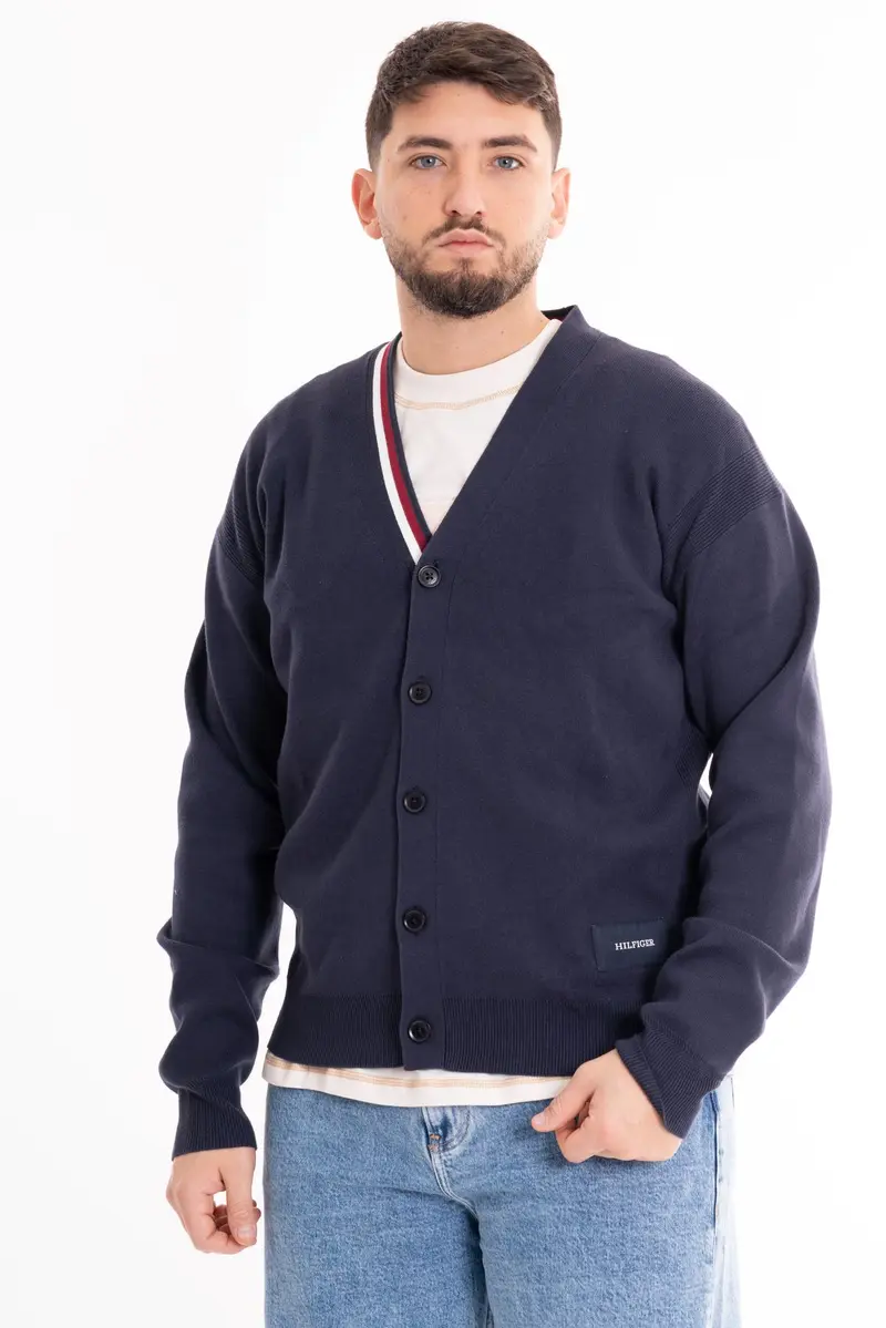TOMMY HILFIGER M CARDIGAN GLOBAL STRIPE MW33521 DW5