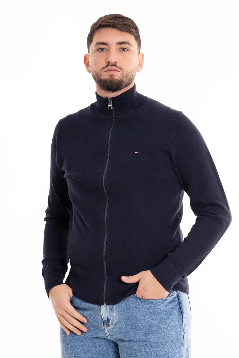 TOMMY HILFIGER M FELPA CHAIN RIDGE STRUCTURE ZIP MW33513 DW5