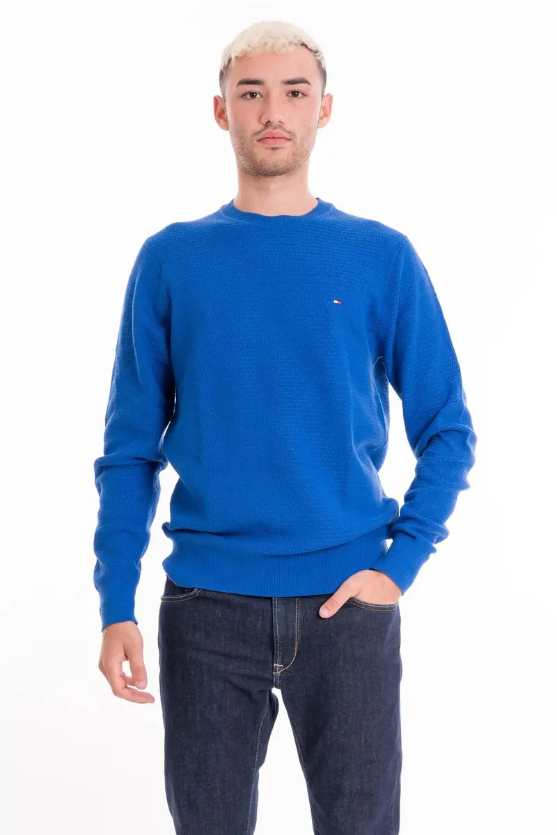 TOMMY HILFIGER M INTERLACED STRUCTURE CREW NECK MW31576