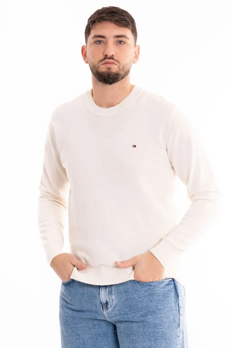 TOMMY HILFIGER M MAGLIONE CHAIN RIDGE STRUCTURE CREW NECK MW33511 AEF