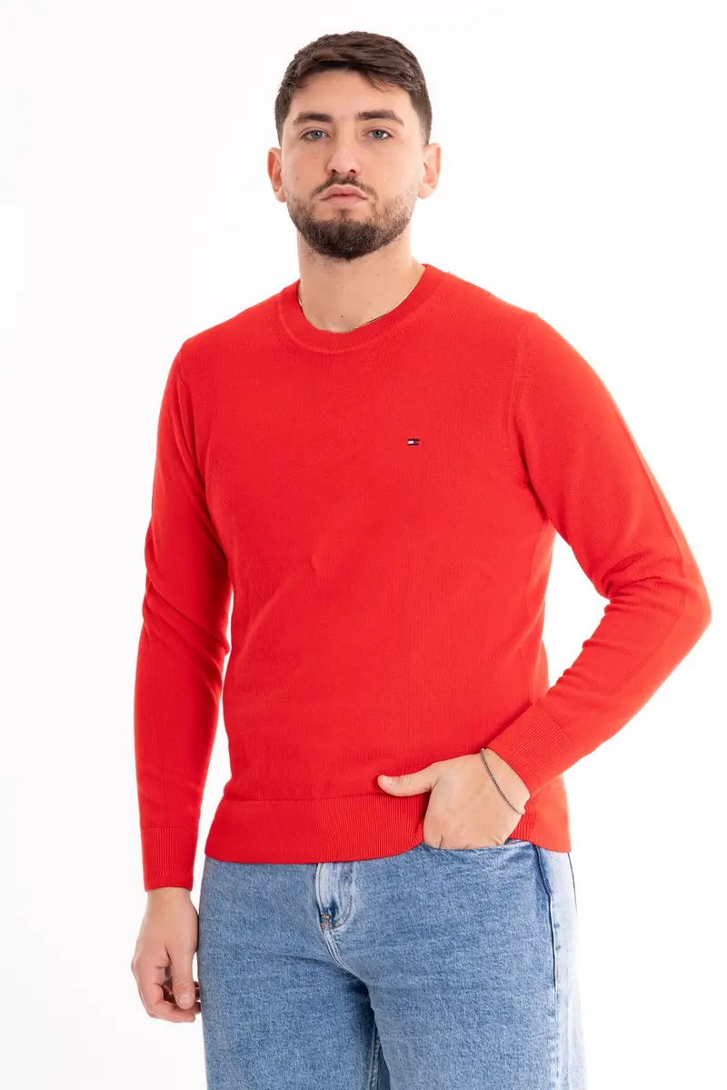 TOMMY HILFIGER M MAGLIONE CHAIN RIDGE STRUCTURE CREW NECK MW33511 XND