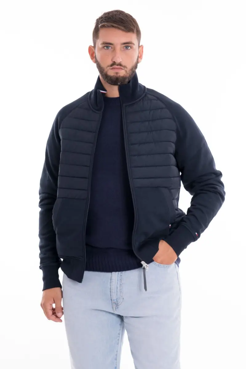 TOMMY HILFIGER M MIX MEDIA ZIP THRU STAND COLLAR MW32686