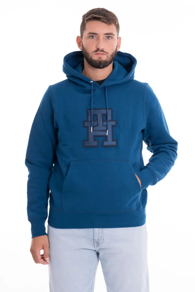 TOMMY HILFIGER M MONOGRAM APPLIQUE HOODY MW32702