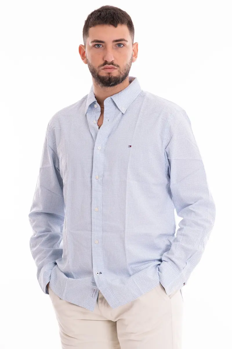 TOMMY HILFIGER M NAT SOFT FLEX GINGHAM RF SHIRT MW32837