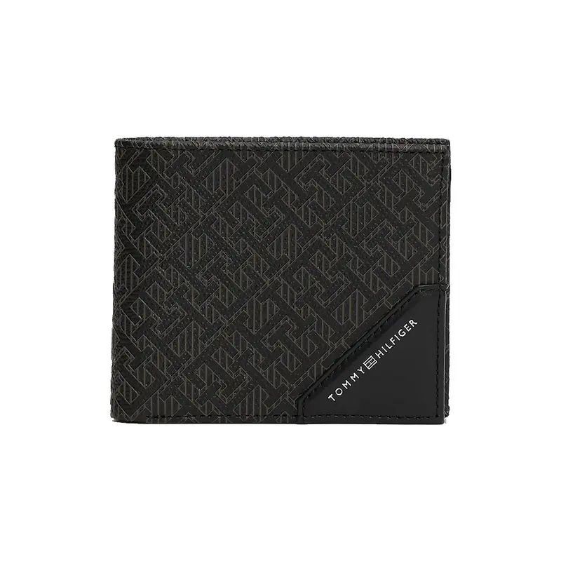 TOMMY HILFIGER PORTAFOGLI MONOGRAM CREDIT CARD AND COIN AM12787 BDS