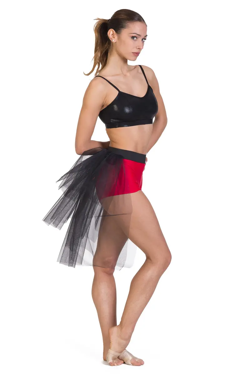 Top e short con coda tulle C2145PT